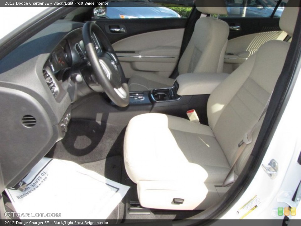 Black/Light Frost Beige Interior Photo for the 2012 Dodge Charger SE #54548277