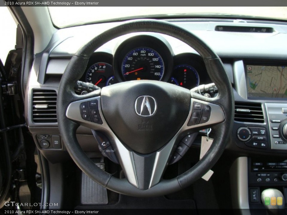 Ebony Interior Steering Wheel for the 2010 Acura RDX SH-AWD Technology #54548279