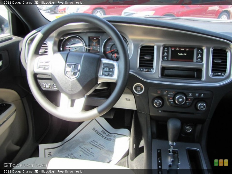 Black/Light Frost Beige Interior Dashboard for the 2012 Dodge Charger SE #54548304