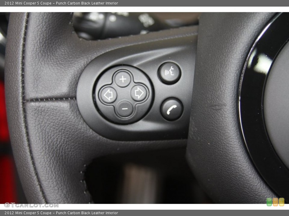 Punch Carbon Black Leather Interior Controls for the 2012 Mini Cooper S Coupe #54548958