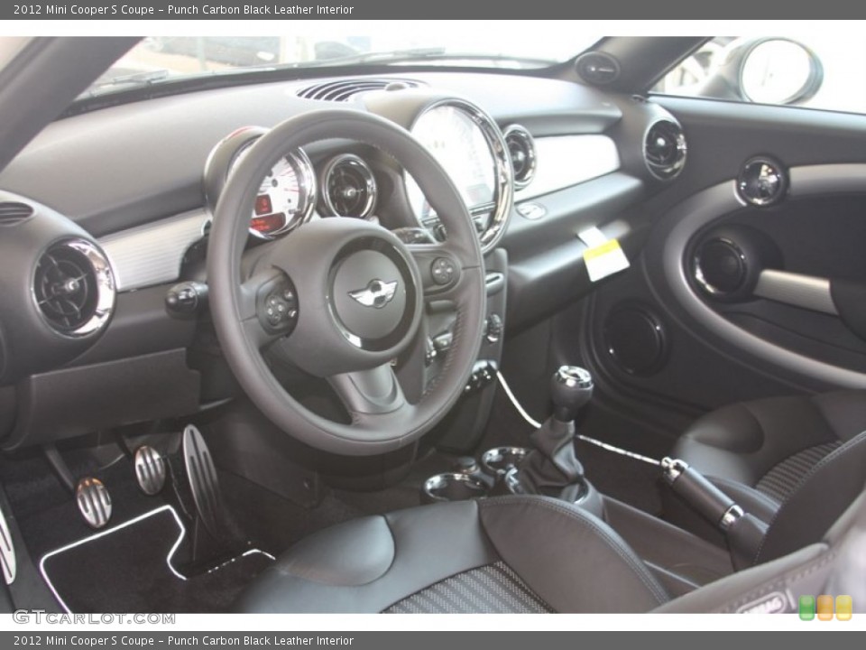 Punch Carbon Black Leather Interior Photo for the 2012 Mini Cooper S Coupe #54549045