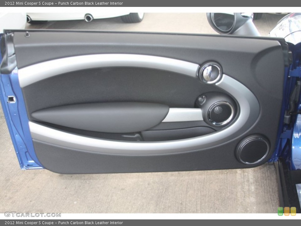 Punch Carbon Black Leather Interior Door Panel for the 2012 Mini Cooper S Coupe #54549072