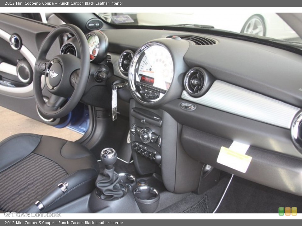Punch Carbon Black Leather Interior Dashboard for the 2012 Mini Cooper S Coupe #54549162