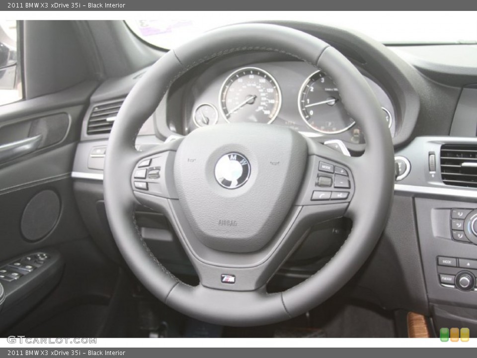 Black Interior Steering Wheel for the 2011 BMW X3 xDrive 35i #54549339