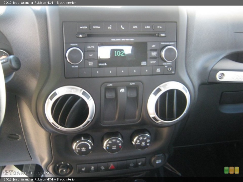 Black Interior Controls for the 2012 Jeep Wrangler Rubicon 4X4 #54551406