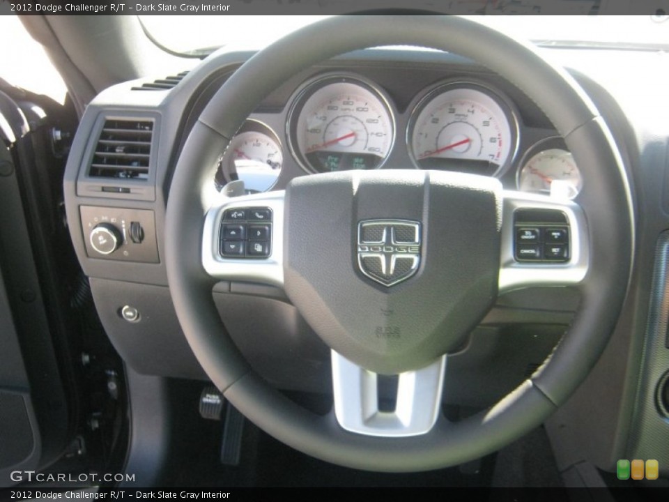Dark Slate Gray Interior Steering Wheel for the 2012 Dodge Challenger R/T #54552444