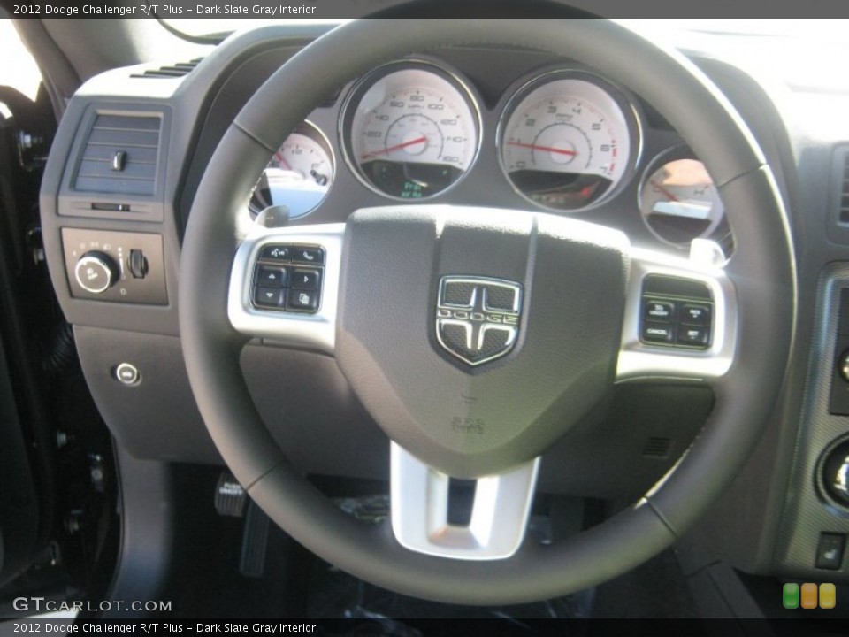 Dark Slate Gray Interior Steering Wheel for the 2012 Dodge Challenger R/T Plus #54552657