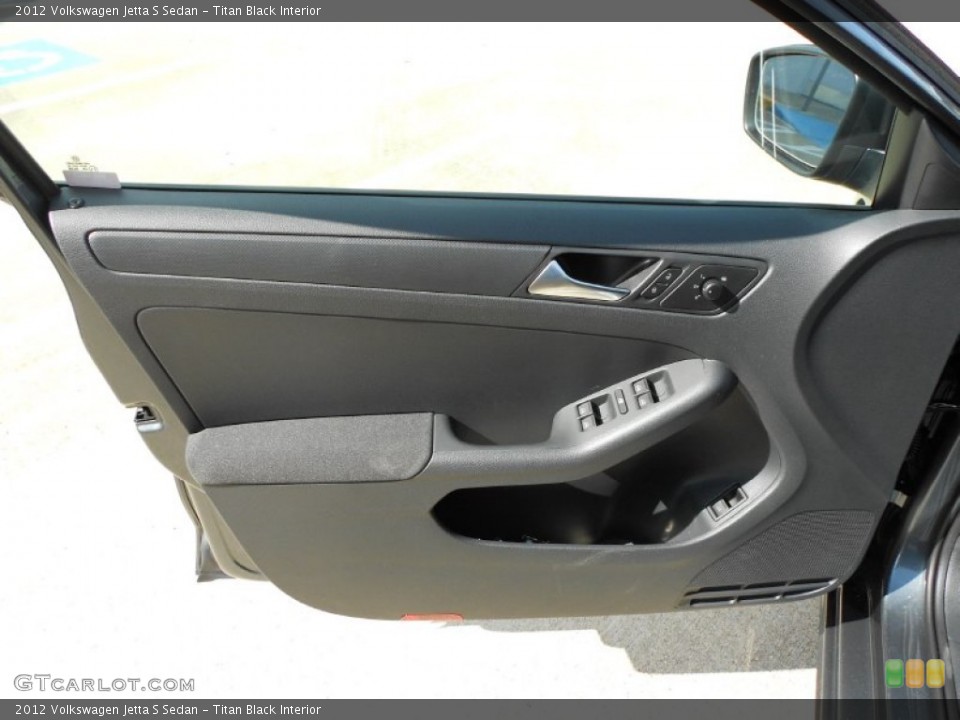 Titan Black Interior Door Panel for the 2012 Volkswagen Jetta S Sedan #54555105