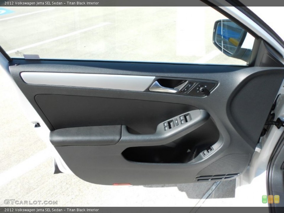 Titan Black Interior Door Panel for the 2012 Volkswagen Jetta SEL Sedan #54555301