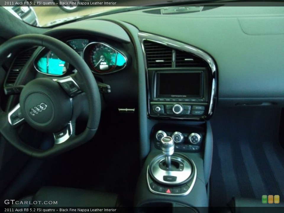 Black Fine Nappa Leather Interior Dashboard for the 2011 Audi R8 5.2 FSI quattro #54555840