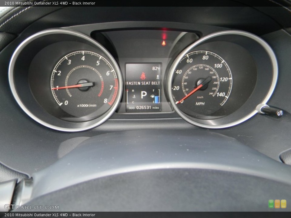 Black Interior Gauges for the 2010 Mitsubishi Outlander XLS 4WD #54556419