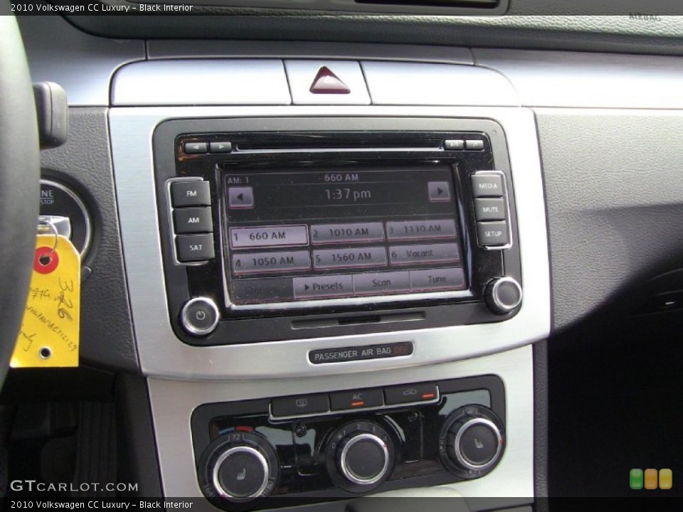 Black Interior Controls for the 2010 Volkswagen CC Luxury #54557031
