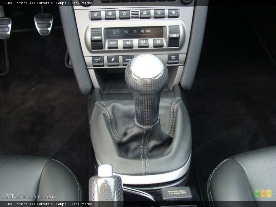 Black Interior Transmission for the 2008 Porsche 911 Carrera 4S Coupe #54557163