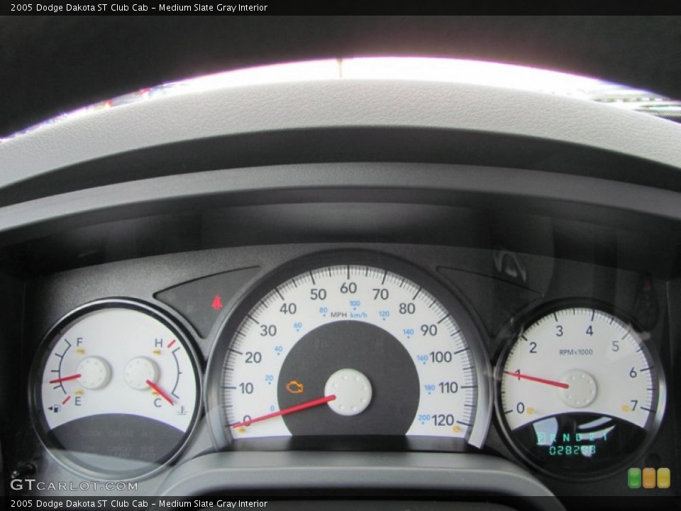 Medium Slate Gray Interior Gauges for the 2005 Dodge Dakota ST Club Cab #54558600