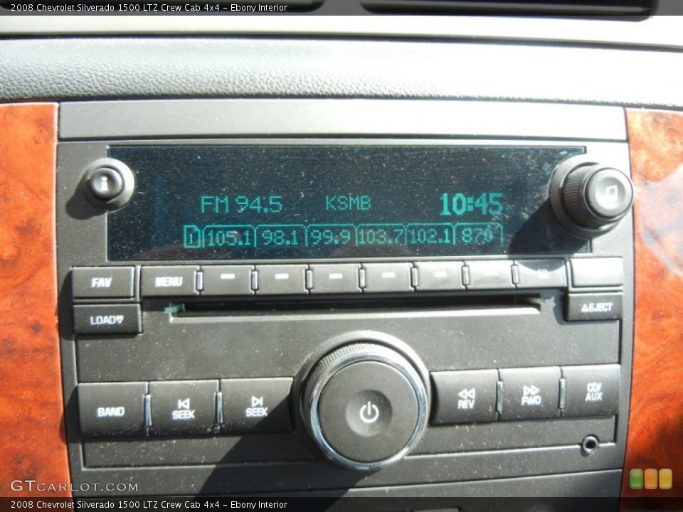 Ebony Interior Audio System for the 2008 Chevrolet Silverado 1500 LTZ Crew Cab 4x4 #54560316