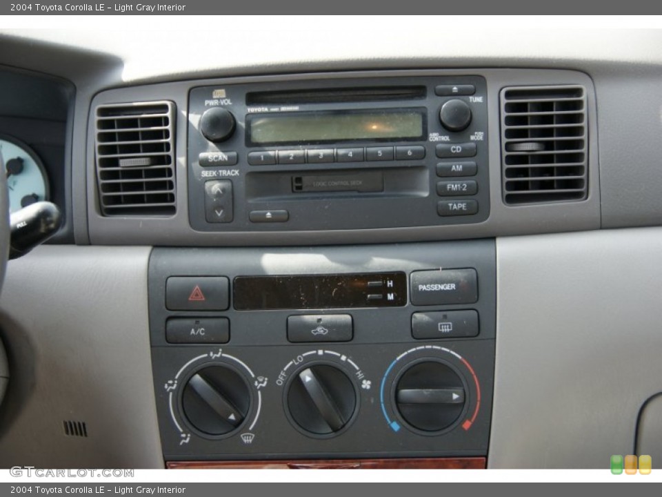 Light Gray Interior Controls for the 2004 Toyota Corolla LE #54563900