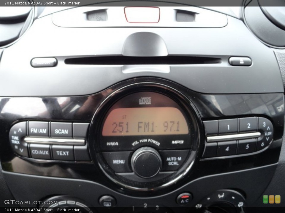 Black Interior Controls for the 2011 Mazda MAZDA2 Sport #54564342