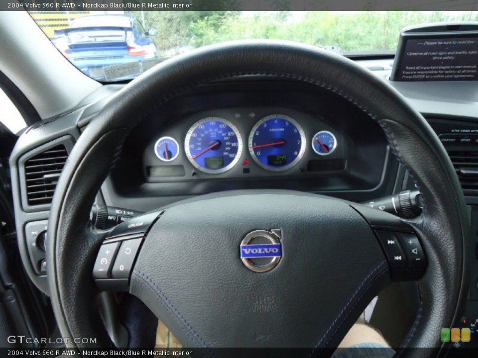 Nordkap Black/Blue R Metallic Interior Steering Wheel for the 2004 Volvo S60 R AWD #54565296