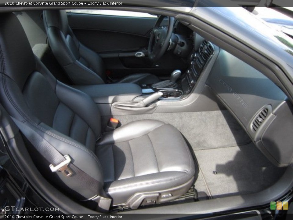 Ebony Black Interior Photo for the 2010 Chevrolet Corvette Grand Sport Coupe #54568785