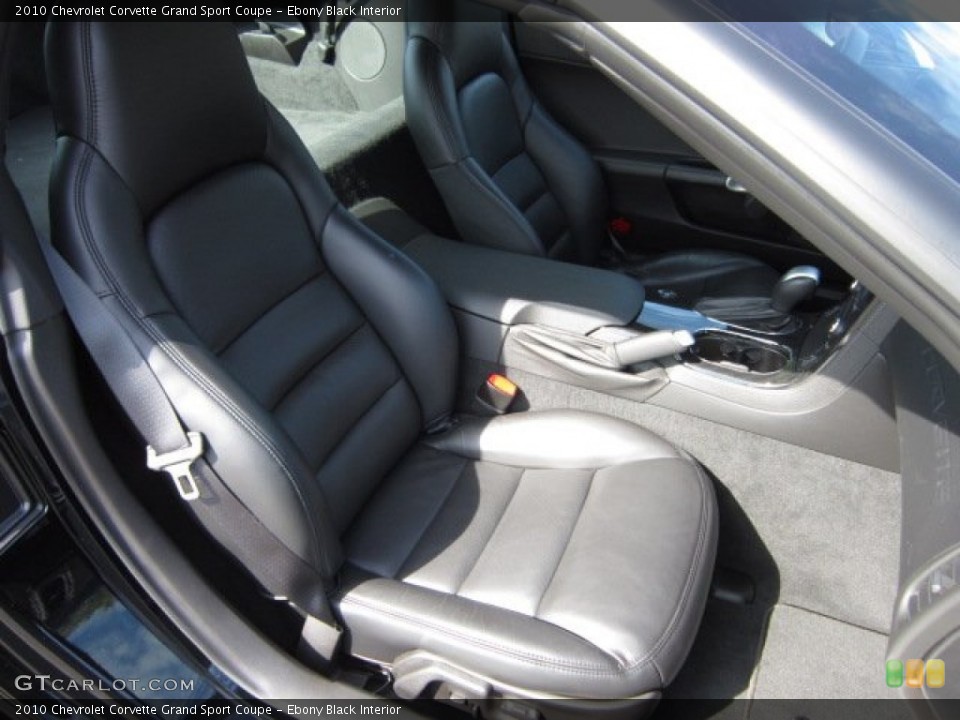 Ebony Black Interior Photo for the 2010 Chevrolet Corvette Grand Sport Coupe #54568794