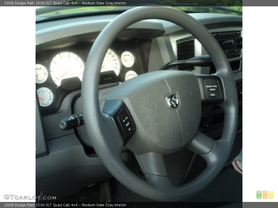 Medium Slate Gray Interior Steering Wheel for the 2008 Dodge Ram 1500 SLT Quad Cab 4x4 #54568878