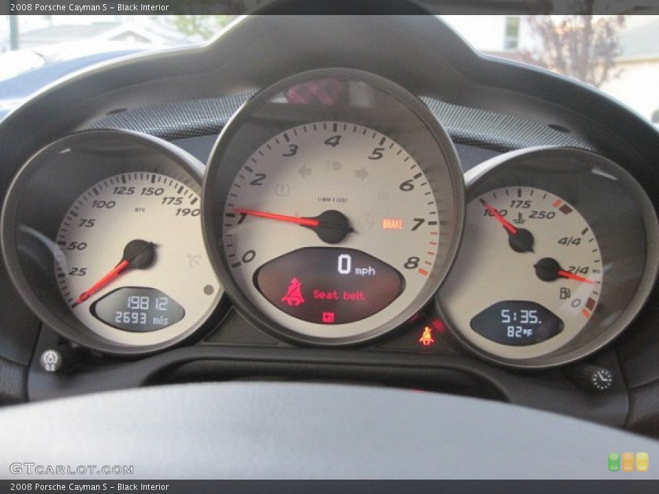 Black Interior Gauges for the 2008 Porsche Cayman S #54571071