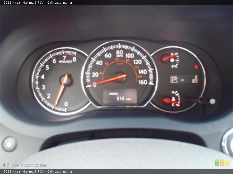 Cafe Latte Interior Gauges for the 2012 Nissan Maxima 3.5 SV #54571569