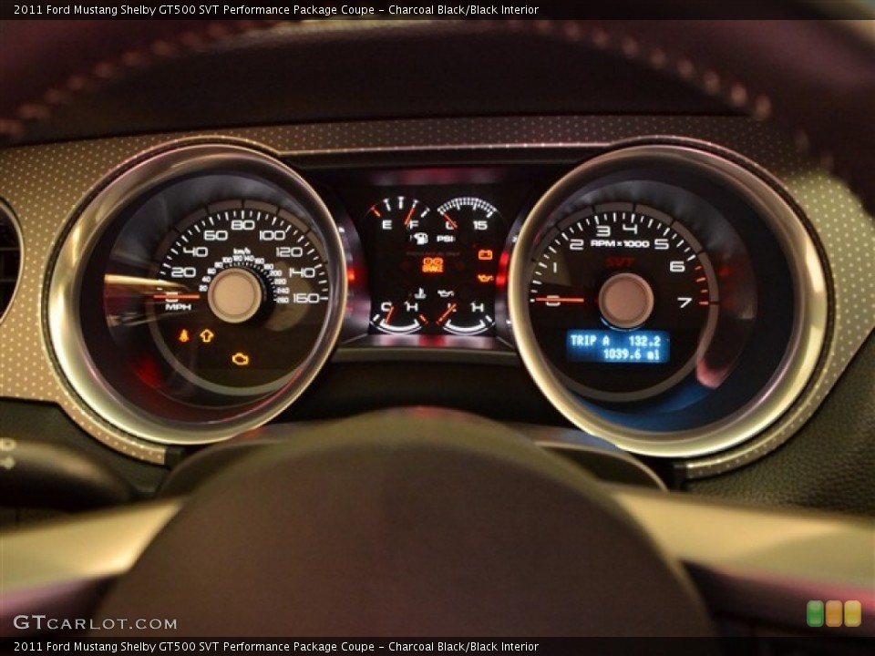 Charcoal Black/Black Interior Gauges for the 2011 Ford Mustang Shelby GT500 SVT Performance Package Coupe #54572601