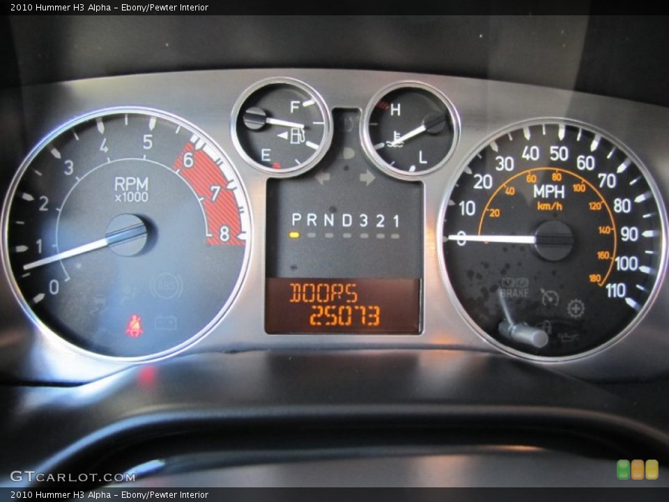 Ebony/Pewter Interior Gauges for the 2010 Hummer H3 Alpha #54572899