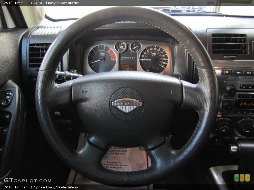 Ebony/Pewter Interior Steering Wheel for the 2010 Hummer H3 Alpha #54572904