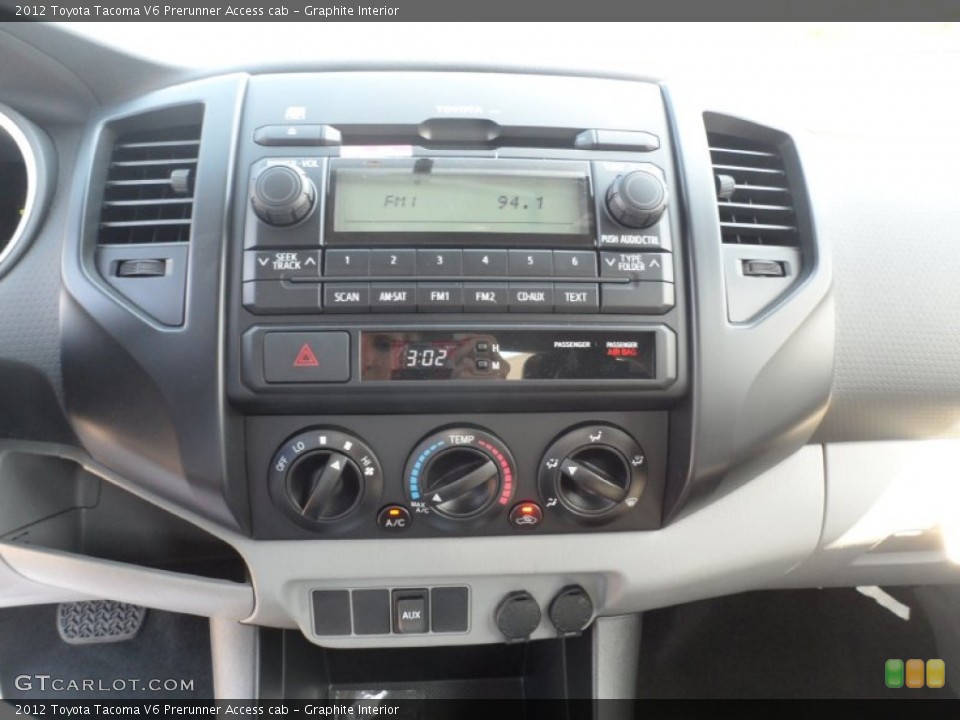 Graphite Interior Controls for the 2012 Toyota Tacoma V6 Prerunner Access cab #54573801