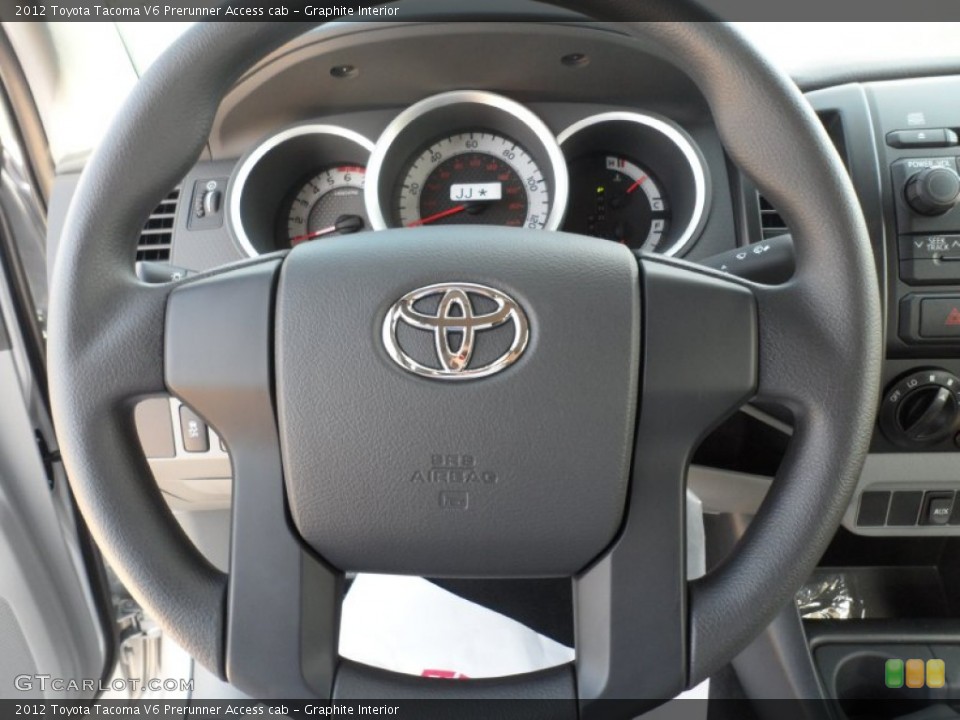 Graphite Interior Steering Wheel for the 2012 Toyota Tacoma V6 Prerunner Access cab #54573825