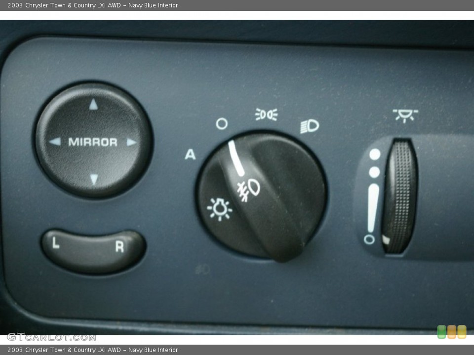 Navy Blue Interior Controls for the 2003 Chrysler Town & Country LXi AWD #54574677