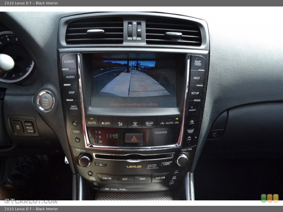 Black Interior Controls for the 2010 Lexus IS F #54575484