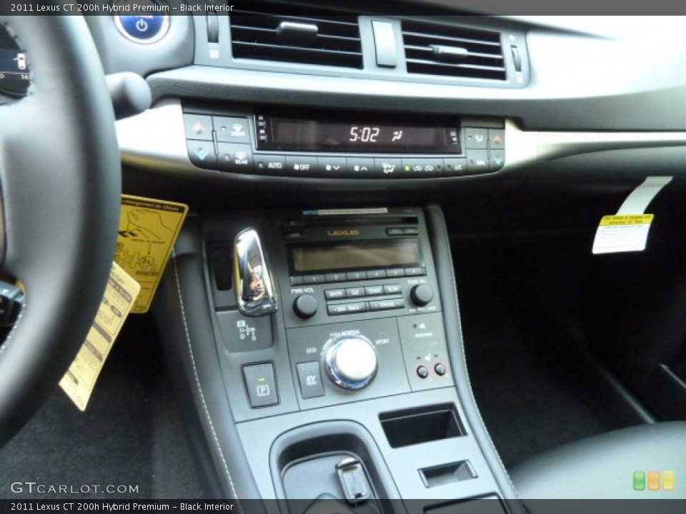 Black Interior Controls for the 2011 Lexus CT 200h Hybrid Premium #54575925