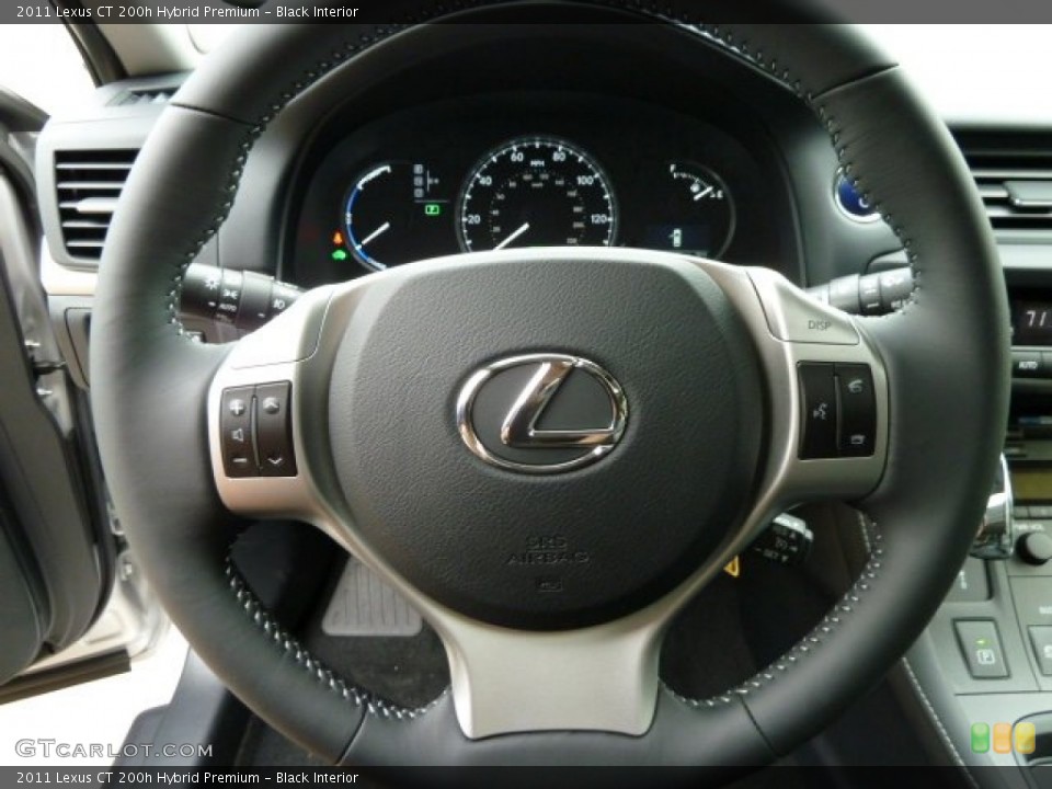 Black Interior Steering Wheel for the 2011 Lexus CT 200h Hybrid Premium #54576042