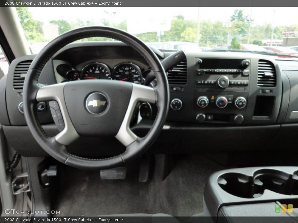 Ebony Interior Dashboard for the 2008 Chevrolet Silverado 1500 LT Crew Cab 4x4 #54576315
