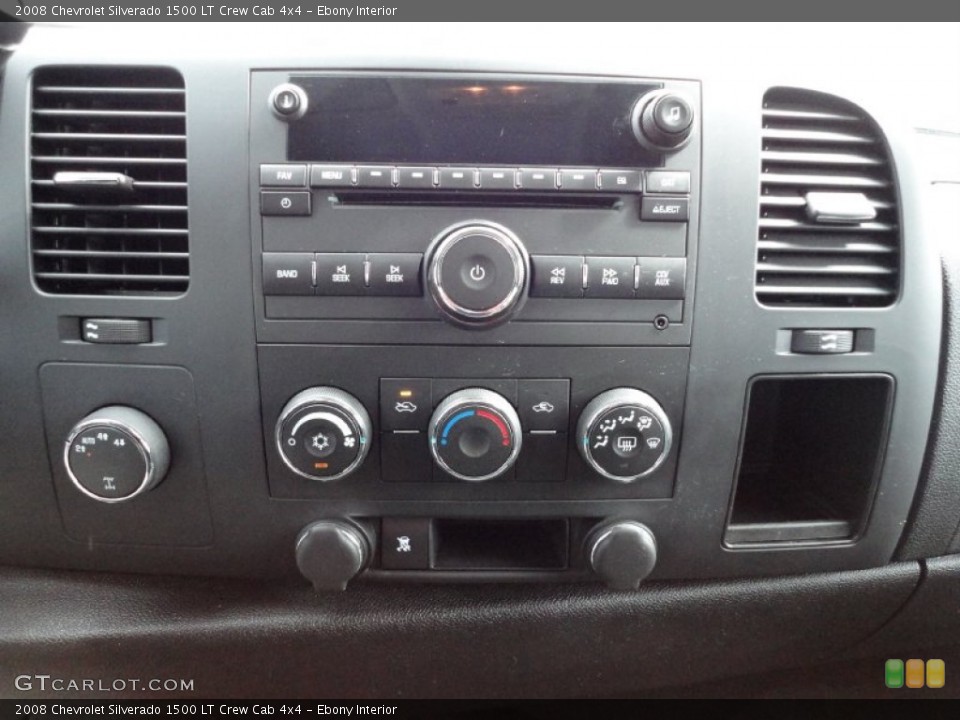 Ebony Interior Controls for the 2008 Chevrolet Silverado 1500 LT Crew Cab 4x4 #54576333
