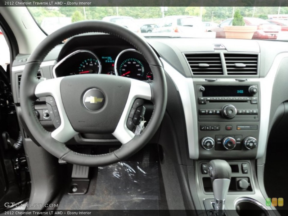 Ebony Interior Dashboard for the 2012 Chevrolet Traverse LT AWD #54576372