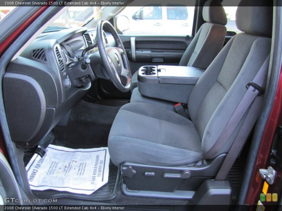 Ebony Interior Photo for the 2008 Chevrolet Silverado 1500 LT Extended Cab 4x4 #54578396