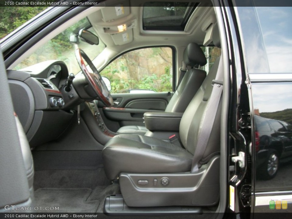 Ebony Interior Photo for the 2010 Cadillac Escalade Hybrid AWD #54579005