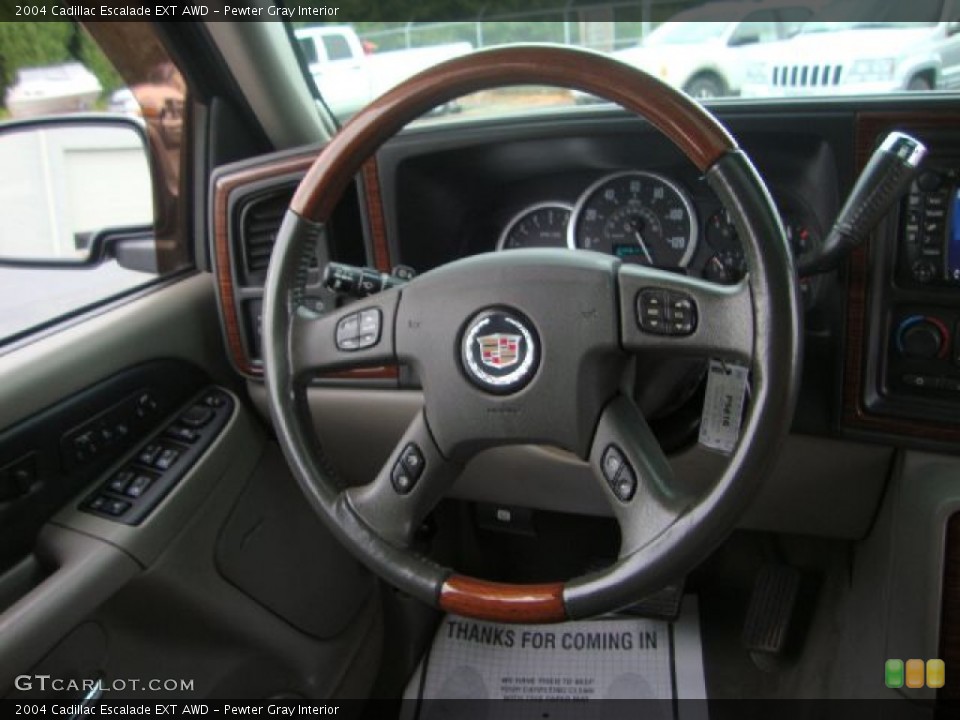 Pewter Gray Interior Steering Wheel for the 2004 Cadillac Escalade EXT AWD #54580319