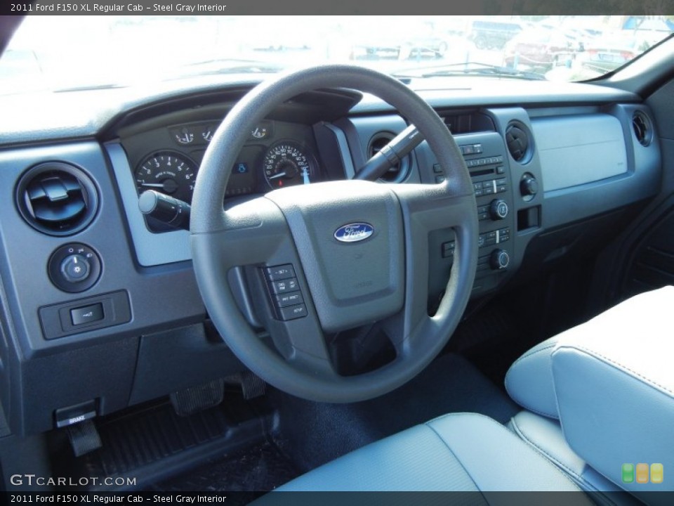 Steel Gray Interior Dashboard for the 2011 Ford F150 XL Regular Cab #54581306