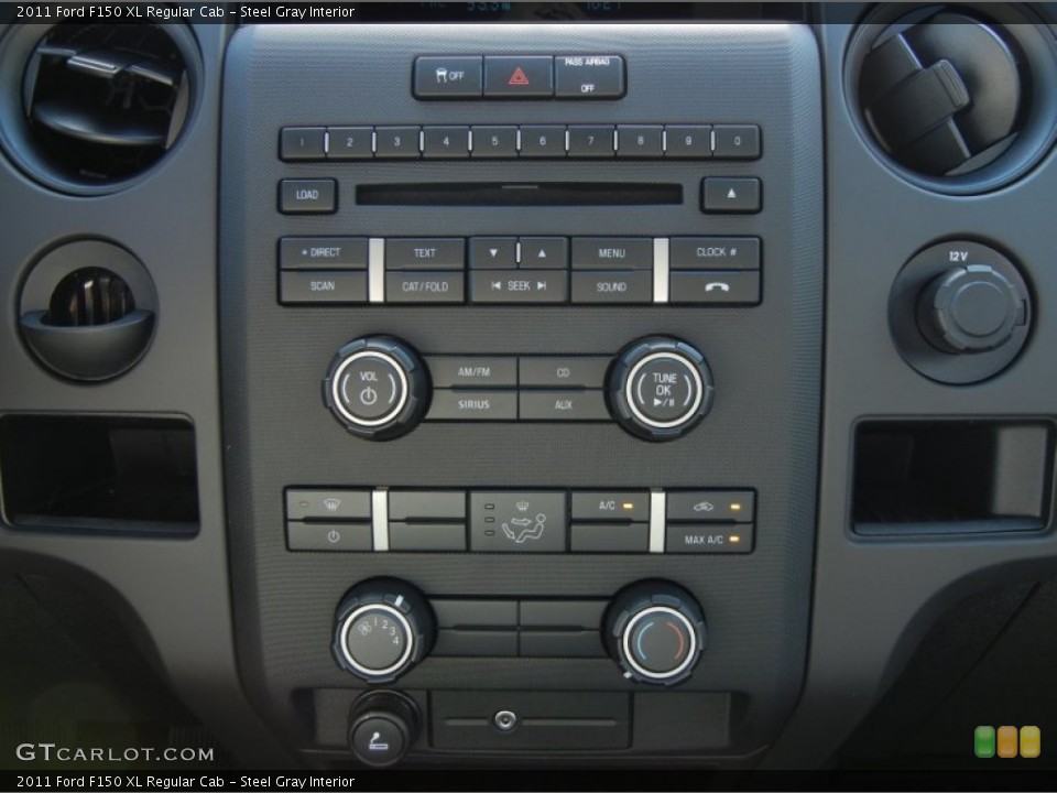 Steel Gray Interior Controls for the 2011 Ford F150 XL Regular Cab #54581327