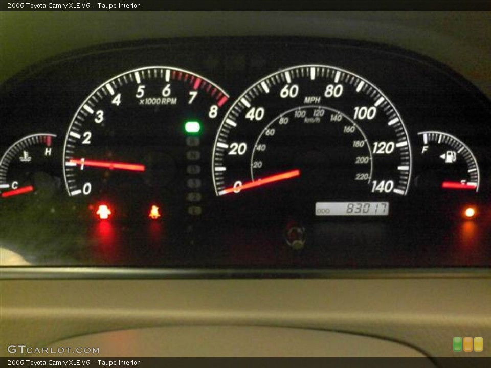 Taupe Interior Gauges for the 2006 Toyota Camry XLE V6 #54582452