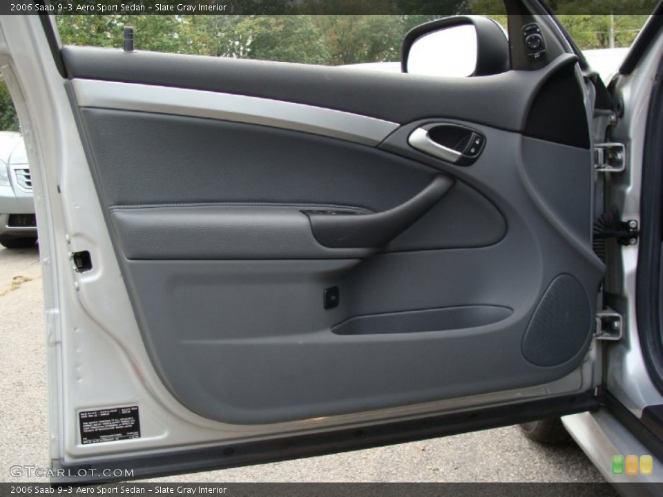 Slate Gray Interior Door Panel for the 2006 Saab 9-3 Aero Sport Sedan #54583562