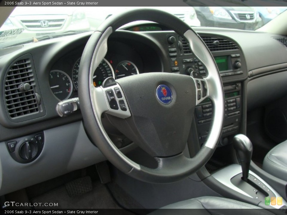 Slate Gray Interior Steering Wheel for the 2006 Saab 9-3 Aero Sport Sedan #54583604