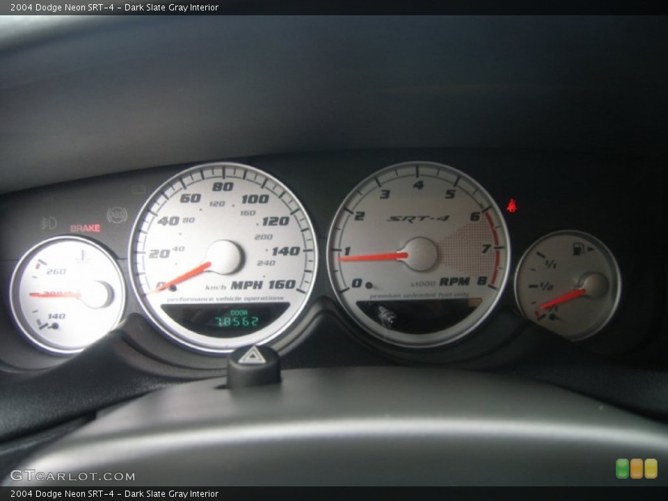 Dark Slate Gray Interior Gauges for the 2004 Dodge Neon SRT-4 #54584136