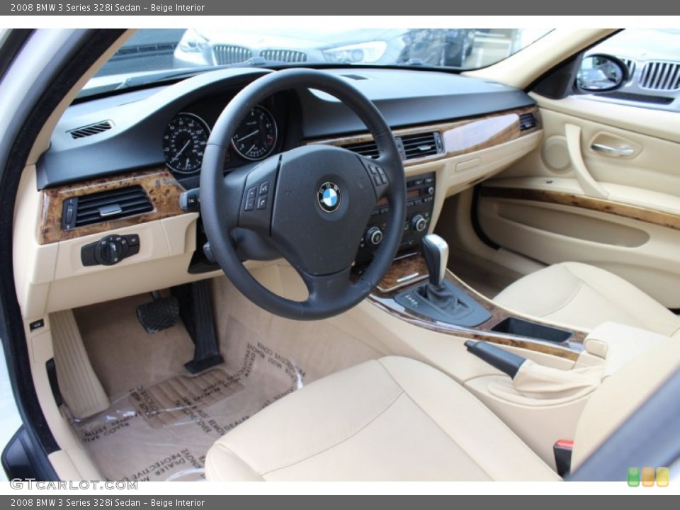 Beige Interior Prime Interior for the 2008 BMW 3 Series 328i Sedan #54586394