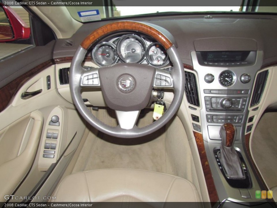 Cashmere/Cocoa Interior Steering Wheel for the 2008 Cadillac CTS Sedan #54586418